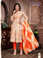 Digitel Printed Anarkali Cotton Kurtis Pant set